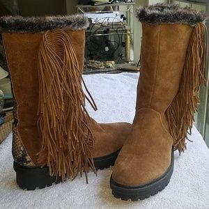 Women's Sam Edelman Fringe and Suede Boots